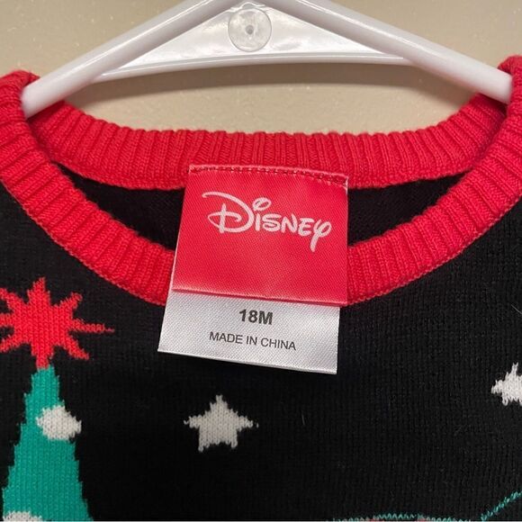 Disney Minnie Mouse Girls Toddler Christmas Sweater Size 18 Months - Picture 3 of 4